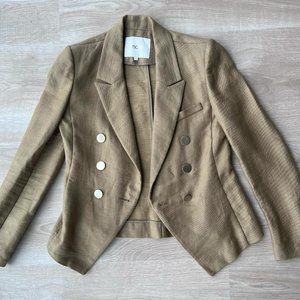 Maje cropped tan jacket / blazer
